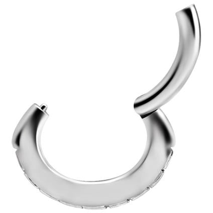 Ovaler Nickelfree Belly Clicker mit Square Zirconia (1.6mm)